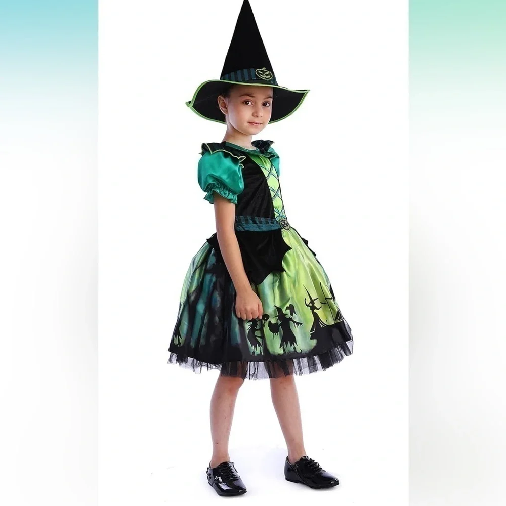 NWT witch costume  -dress and hat  size 3-4 years